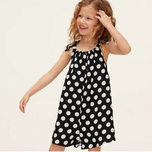 kate spade x Target Girls Polka Dot Linen Tie Shoulder Romper (M)